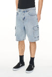 Huffer 3D Cargo Short - Light Wash