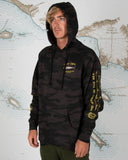 Salty Crew Bruce Hood Fleece - Black Camo