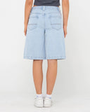 Rusty Low Rise Wide Leg Denim Jort