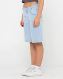 Rusty Low Rise Wide Leg Denim Jort