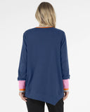 Betty Basic Dolly Sweater - Navy Tipping