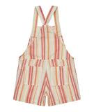 Roxy 8 - 16 Youth Kiss Under The Sun Dungarees - Dubarry Stripe