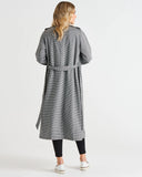 Betty Basic Ponte Trench Coat - Black Houndstooth