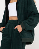 Rusty Gables  Reversible Cord Jacket - Green Gables