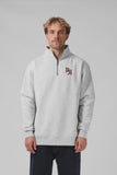 RPM Track 1/4 zip Jumper - White Marle