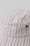 RPM Bucket Hat - White/Grey Striped