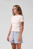 RPM Heart Ribbed Tee - Off White