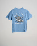 Salty Crew Hot Rod Shark Boys SS Tee - Marine Blue