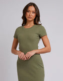 Silent Theory Mika Midi Dress - Khaki