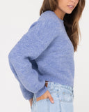 Rusty Sundae LS Crew Neck - Periwinkle Blue