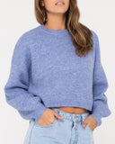 Rusty Sundae LS Crew Neck - Periwinkle Blue