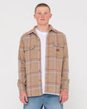 Rusty Houndstooth Overshirt - Light Khaki