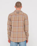 Rusty Houndstooth Overshirt - Light Khaki