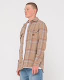 Rusty Houndstooth Overshirt - Light Khaki