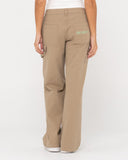 Rusty Billie Low Wide Canvas Carpenter Pant - Khaki