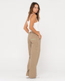 Rusty Billie Low Wide Canvas Carpenter Pant - Khaki