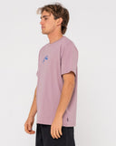 Rusty One Hit CF Competition SS Tee - Elderberry/Yonder Blue