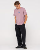 Rusty One Hit CF Competition SS Tee - Elderberry/Yonder Blue