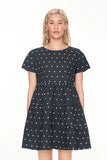 Huffer Bardot Milly Dress - Polka Dot