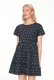 Huffer Bardot Milly Dress - Polka Dot