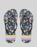 Roxy Girls Viva Stamp II Jandal - Black Print