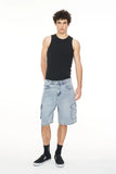 Huffer 3D Cargo Short - Light Wash