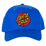 Santa Cruz Boys Classic Dot Patch Stretch Fit Curved Peak Cap - Blue