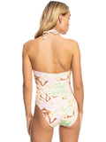 Roxy Meadow Flowers  Fashion Halter Neck One-Piece Swimsuit - Quiet Green Coast 2 Coast