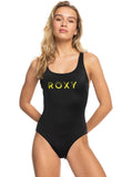 Roxy Active Cross Back One-Piece Swimsuit - Anthracite