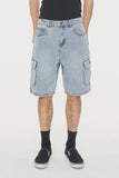 Huffer 3D Cargo Short - Light Wash