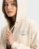 Roxy Perfect Place Zip Brushed Hooded Jumper - Parchment